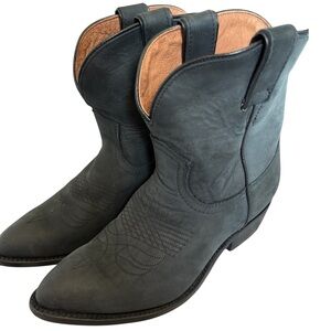 Frye | Billy Short Western Boot | Black | Nubuck Leather | Size 7B
